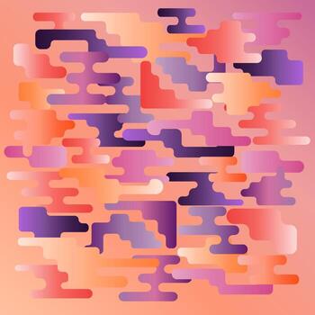Abstract flat dynamic background design. Movement of simple colorful geometric shapes. vector