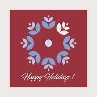 Vector Christmas card. Holiday greetings card - all elements isolated and easy to use. New Year typography.