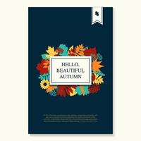 Fall of the leaves. Leaves composition. Banner of autumn season. Vector illustration.