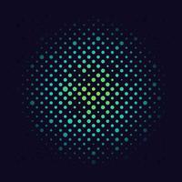 Gradient halftone dots background. Pop art template. blue and green texture. Vector illustration