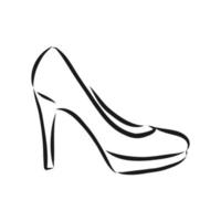 dibujo vectorial de zapatos de mujer vector