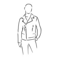 leather jacket vector sketch