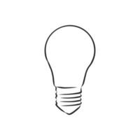 light bulb vector sketch