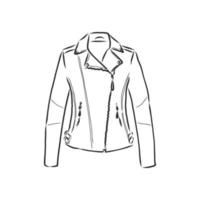 bosquejo del vector de la chaqueta del abrigo de invierno