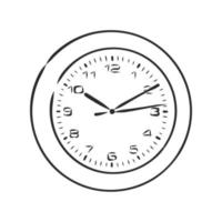 bosquejo del vector del reloj de pared