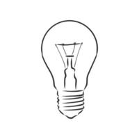 light bulb vector sketch