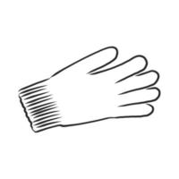 gloves mittens vector sketch