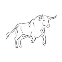 bosquejo del vector de la vaca del toro