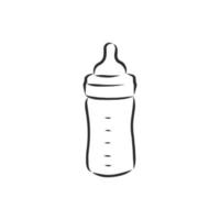 baby bottle vector sketch