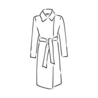 winter coat jacket vector sketch