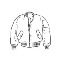 bosquejo del vector de la chaqueta del abrigo de invierno