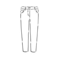 dibujo vectorial de pantalones vector