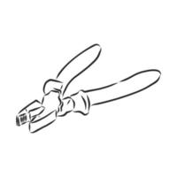 vector sketch pliers