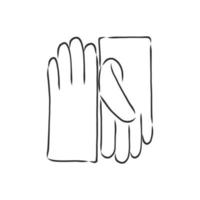 gloves mittens vector sketch