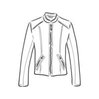 bosquejo del vector de la chaqueta de cuero