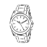 dibujo vectorial de reloj de pulsera vector