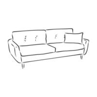 bosquejo del vector del sofá