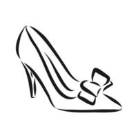 dibujo vectorial de zapatos de mujer vector