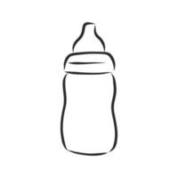 baby bottle vector sketch