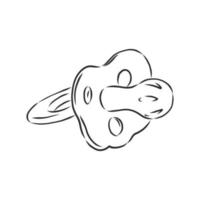 baby pacifier vector sketch