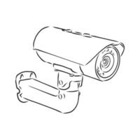 security camera vector sketch