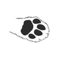 trail of a cat vector sketch