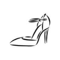 dibujo vectorial de zapatos de mujer vector