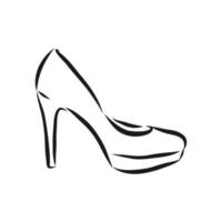 dibujo vectorial de zapatos de mujer vector