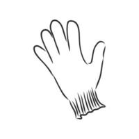 gloves mittens vector sketch