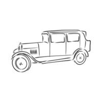 retro car vector sketch