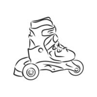 roller skates vector sketch