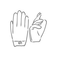 gloves mittens vector sketch