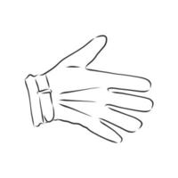 gloves mittens vector sketch