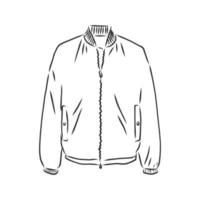 bosquejo del vector de la chaqueta del abrigo de invierno