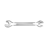 wrench vector sketch