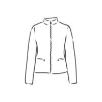 bosquejo del vector de la chaqueta del abrigo de invierno