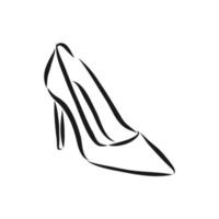 dibujo vectorial de zapatos de mujer vector