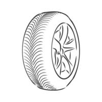 car wheel vector sketch