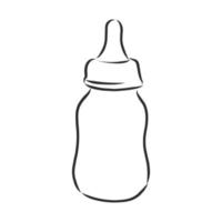 baby bottle vector sketch