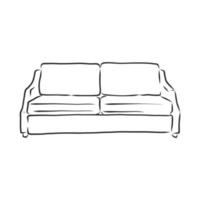 bosquejo del vector del sofá