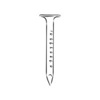 iron nail vector sketch