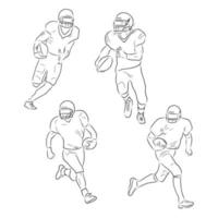 rugby american football vector sketch