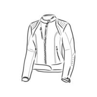 bosquejo del vector de la chaqueta de cuero