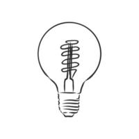 light bulb vector sketch