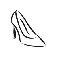 dibujo vectorial de zapatos de mujer vector