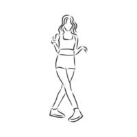 modern dance vector sketch