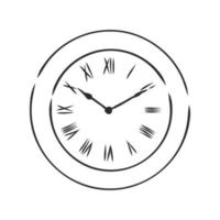 bosquejo del vector del reloj de pared