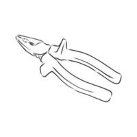 vector sketch pliers