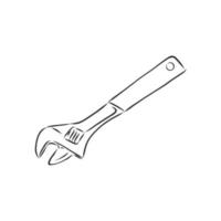 wrench vector sketch