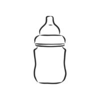 baby bottle vector sketch